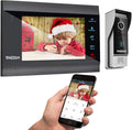 Wireless WIFI Video Door Phone IP Doorbell Intercom System with Camera 7 Inch Entry with 1x1080P Wired Camera Night Vision I3751