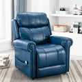 Navy Blue Faux Leather Power Lift Assist Recliner G22662