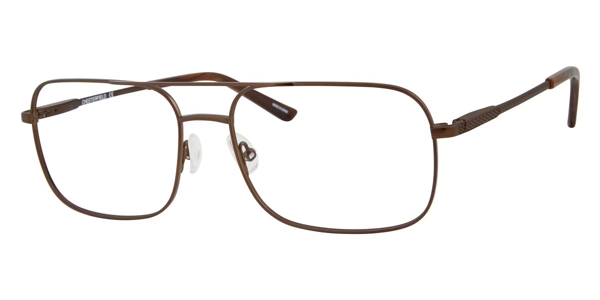 Brushed Brown Full Rim Eyeglasses A348