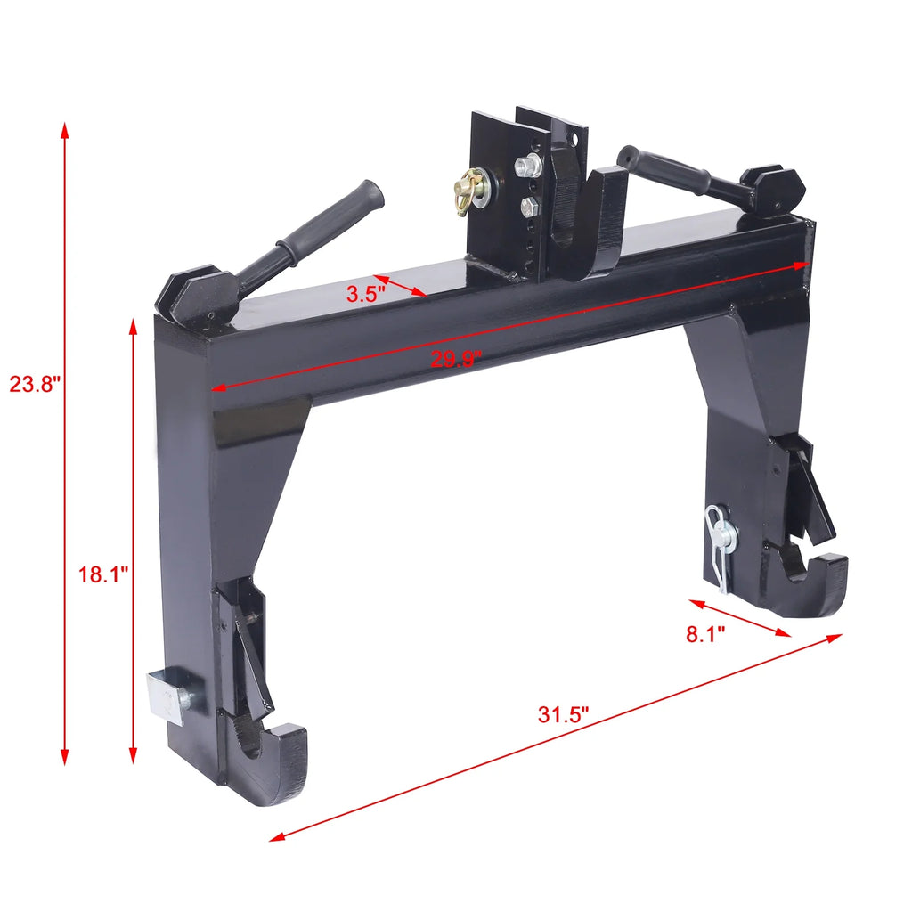 3-Point Quick Hitch, 3000 LBS, Black D61088