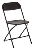 Black Plastic Folding Chair Pack of 4 Y884914