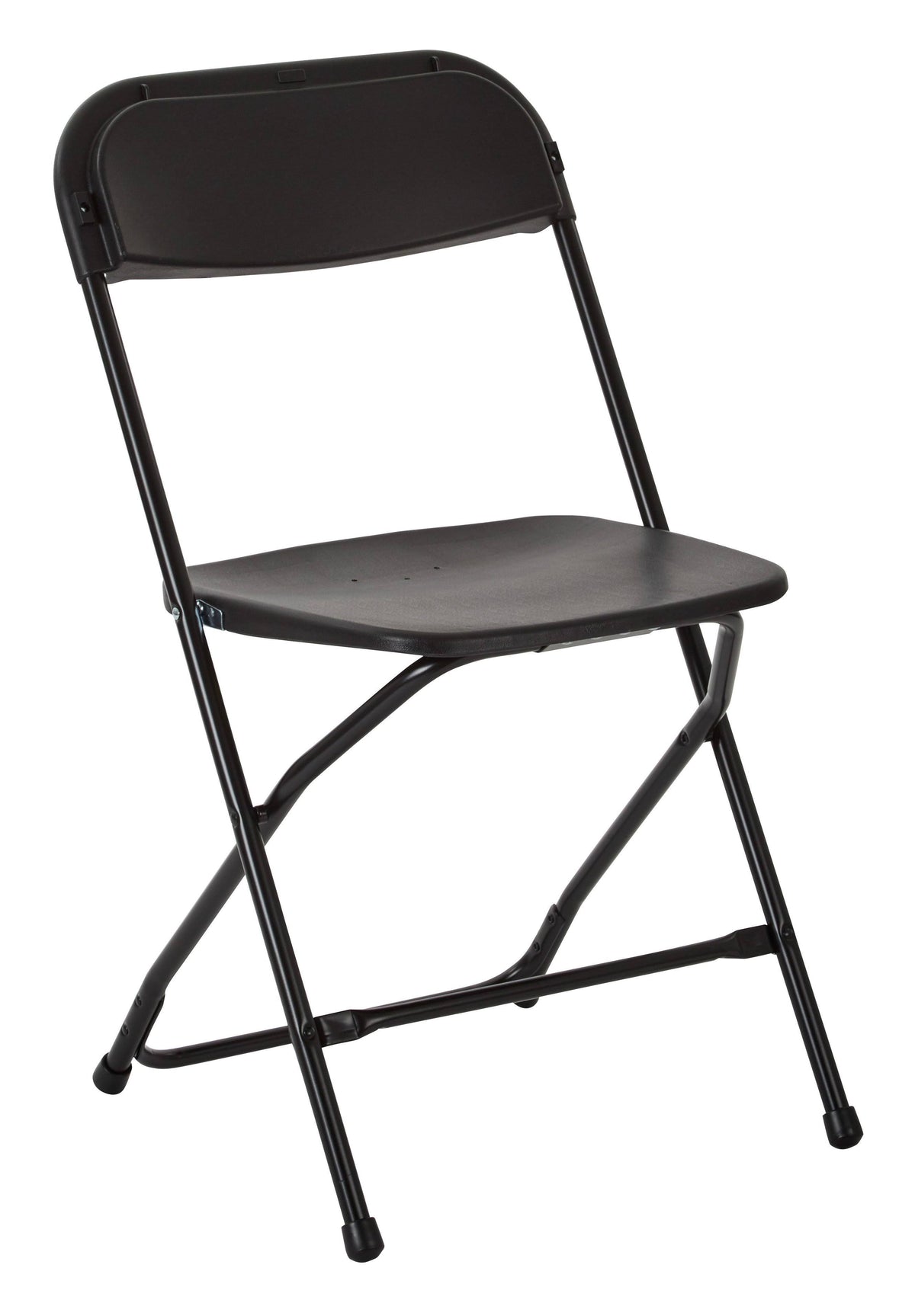 Black Plastic Folding Chair Pack of 4 Y884914