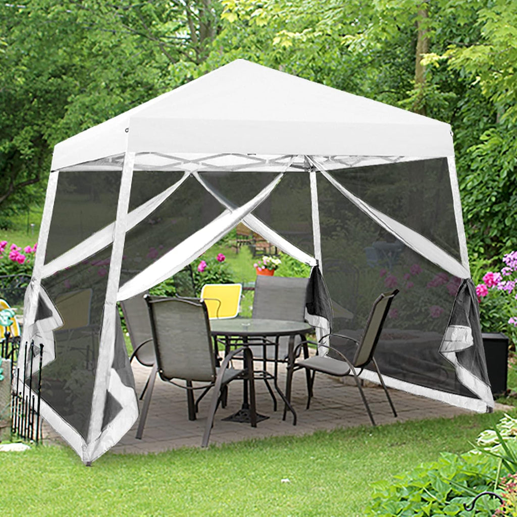 10' x 10' Pop Up Canopy Tent with Mosquito Netting D96794