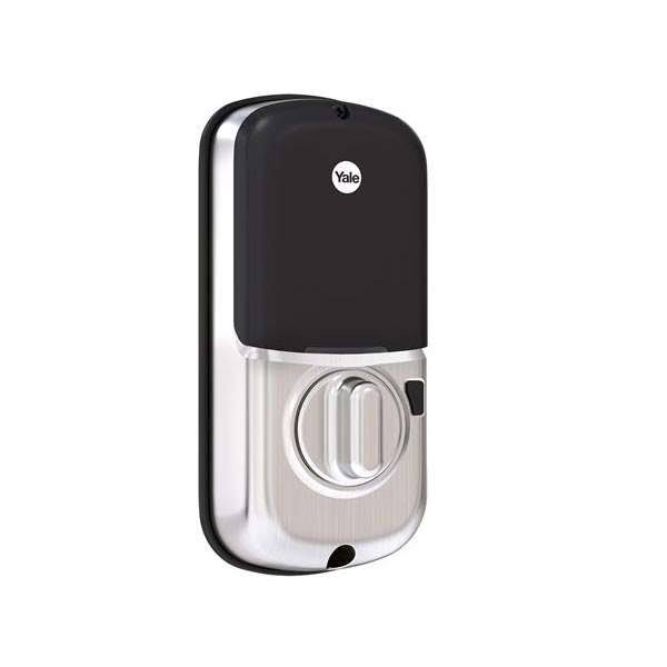 Satin Nickel Finish Push Button Deadbolt with Bluetooth R3659