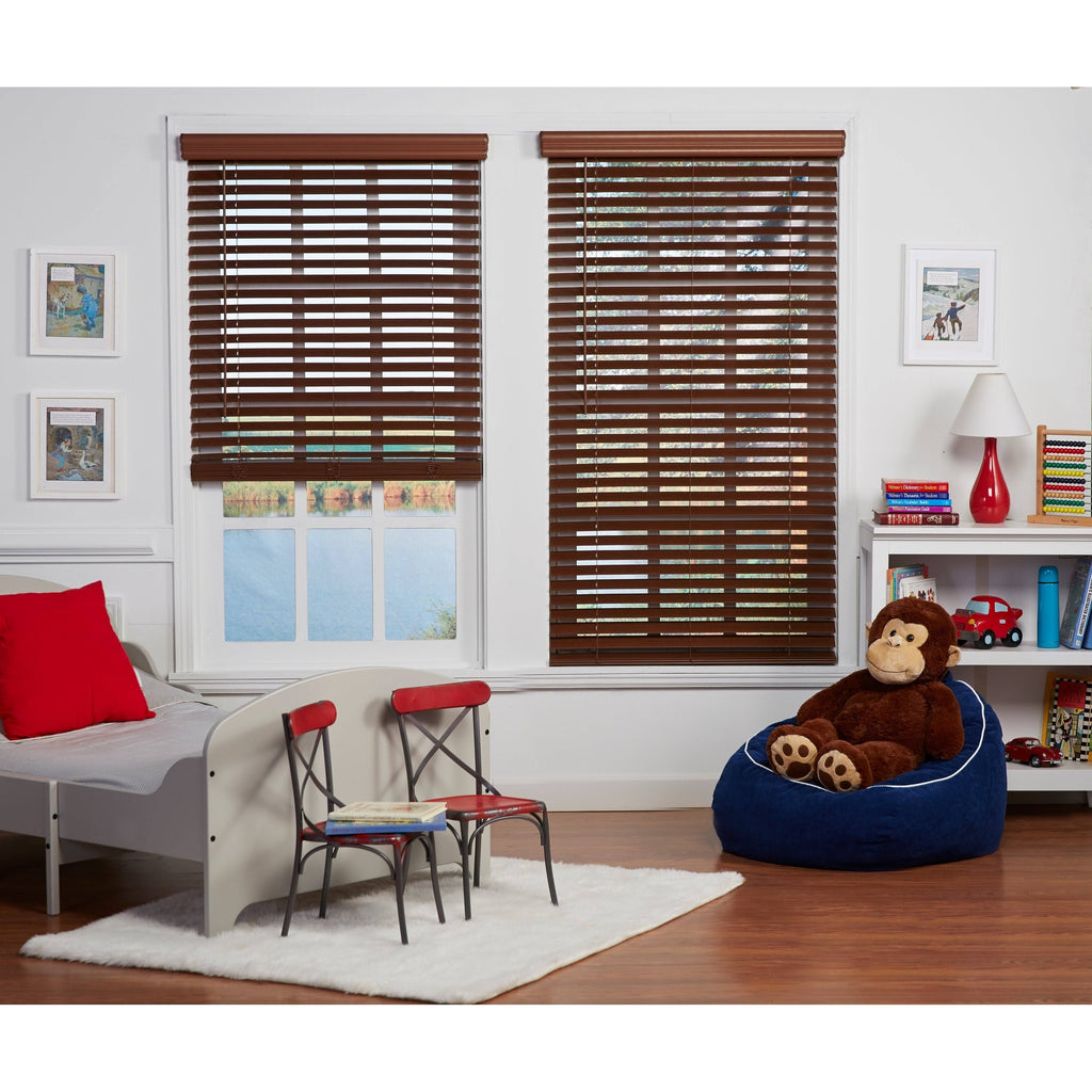 Dark Oak Cordless Faux Wood Blind K802963