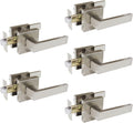 Keyed Alike Door Levers Entrance Locksets, Satin Nickel Finish, 2 Pack V3401