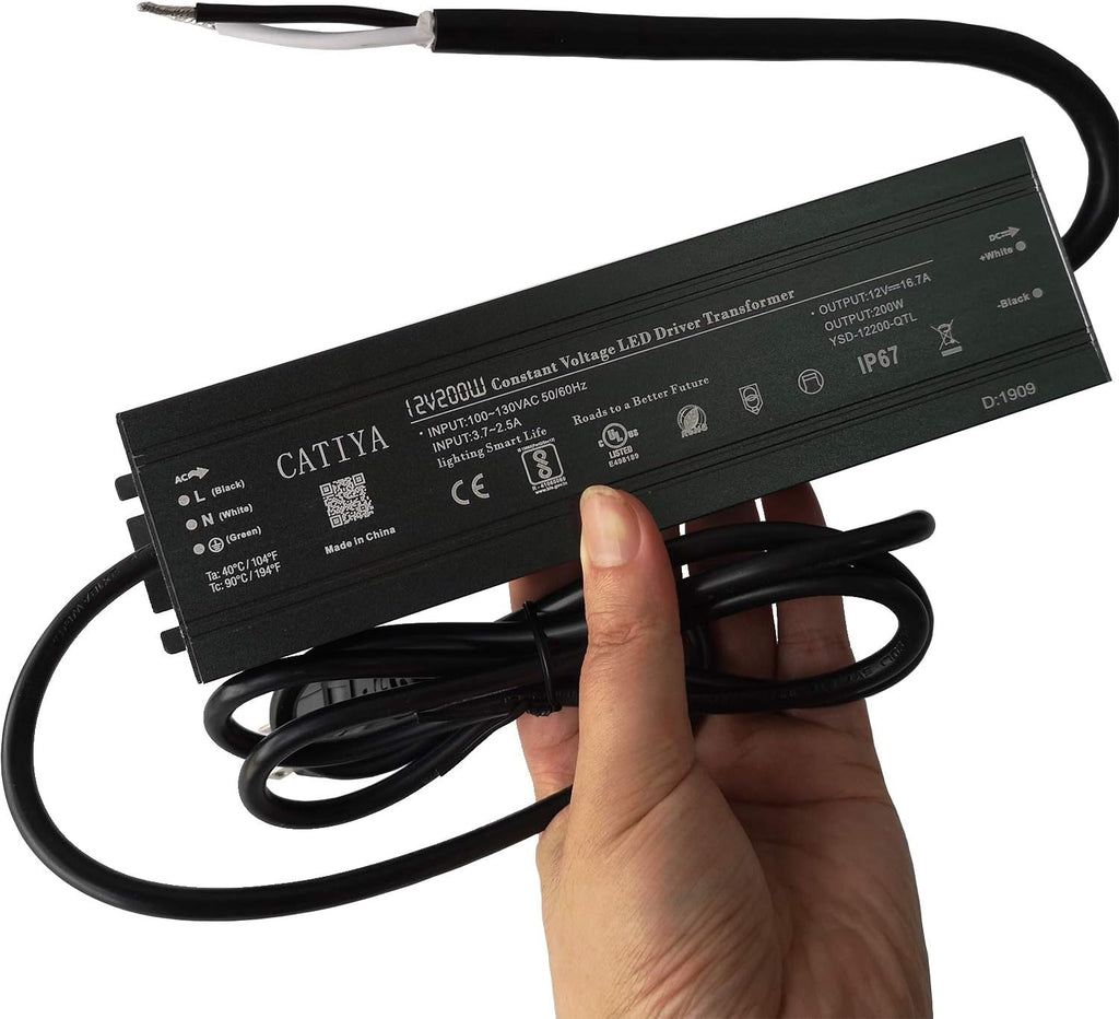 12V 200W LED Driver Transformer, IP67 Waterproof Constant Voltage Power Supply W818