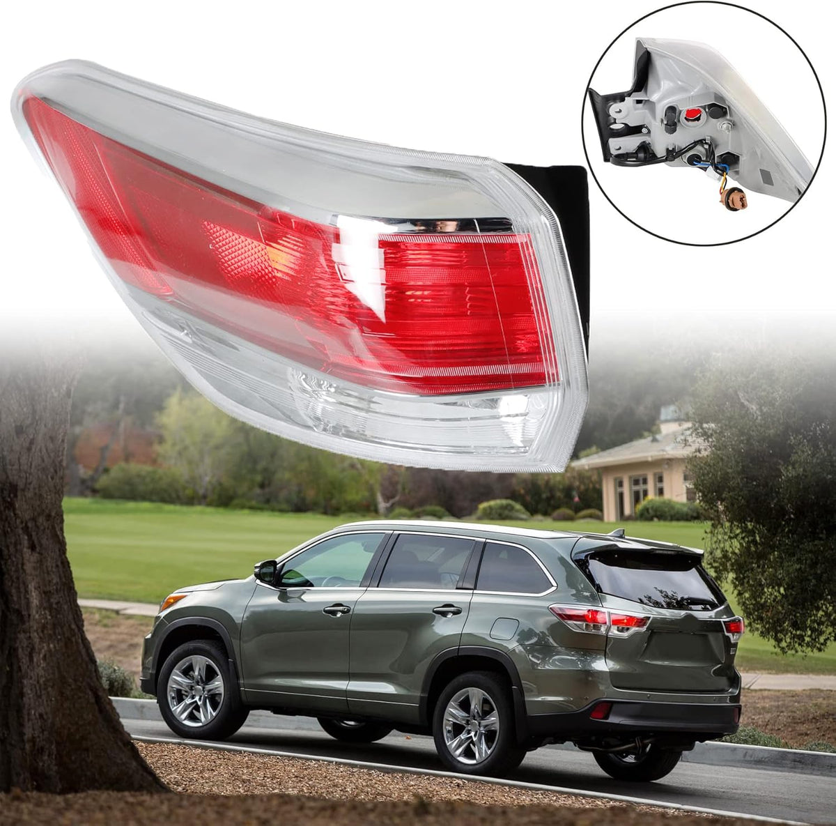 Left Outer Tail Light Assembly for 2014-2016 Toyota Highlander Q789461