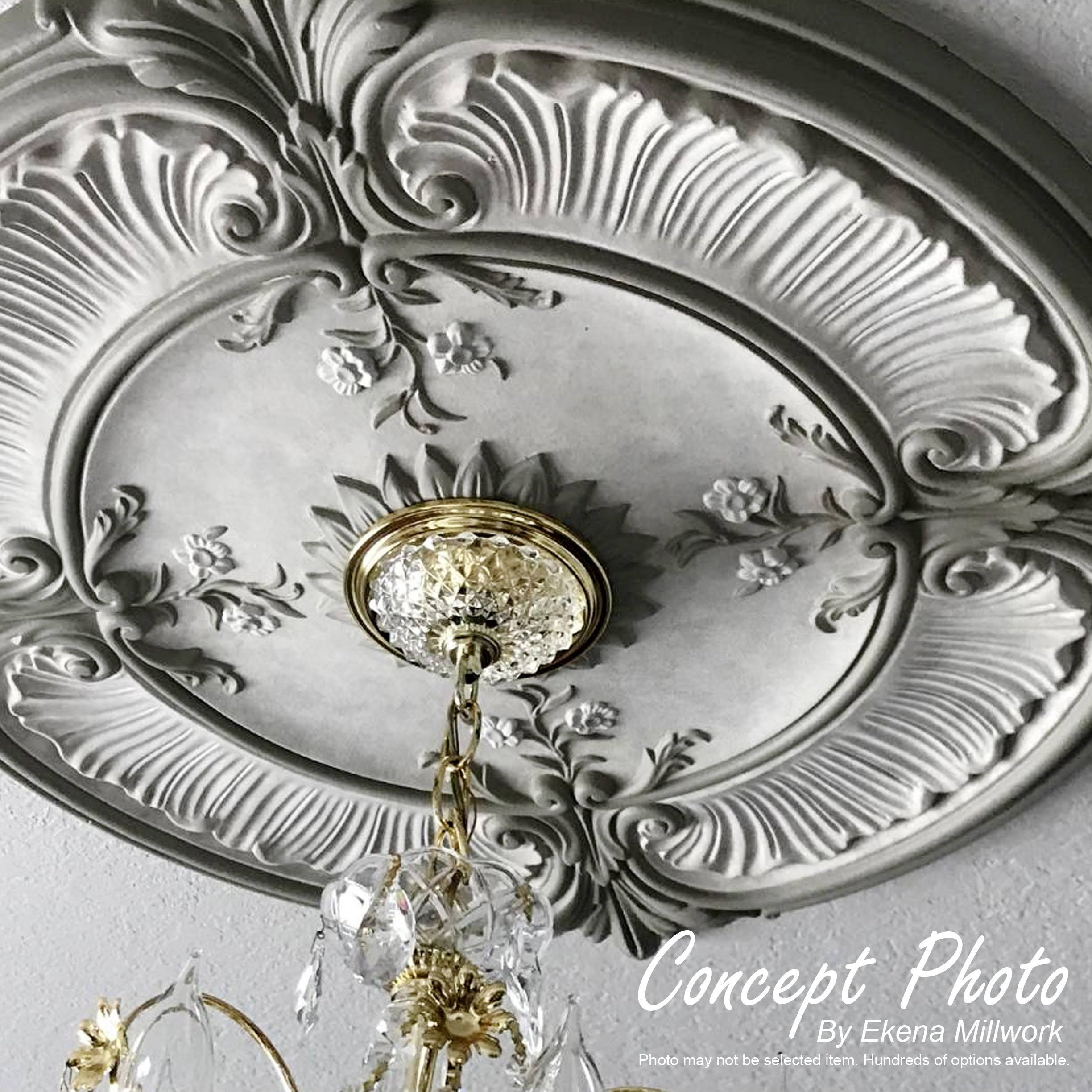 26 5/8x22OD x 2 1/4x22P Ceiling Medallion (Ultra Pure White) V3135