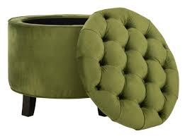 Tangerine Tufted Storage Ottoman Z197801