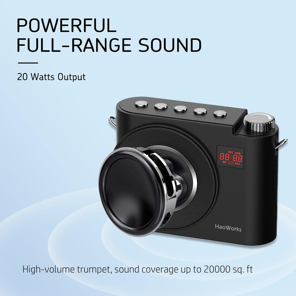 20W Wired Microphone Voice Amplifier with Speaker, Bluetooth Mini PA System, Pack of 2 E913