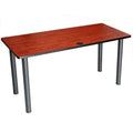 Cherry/Black Training Table with Post Legs D617