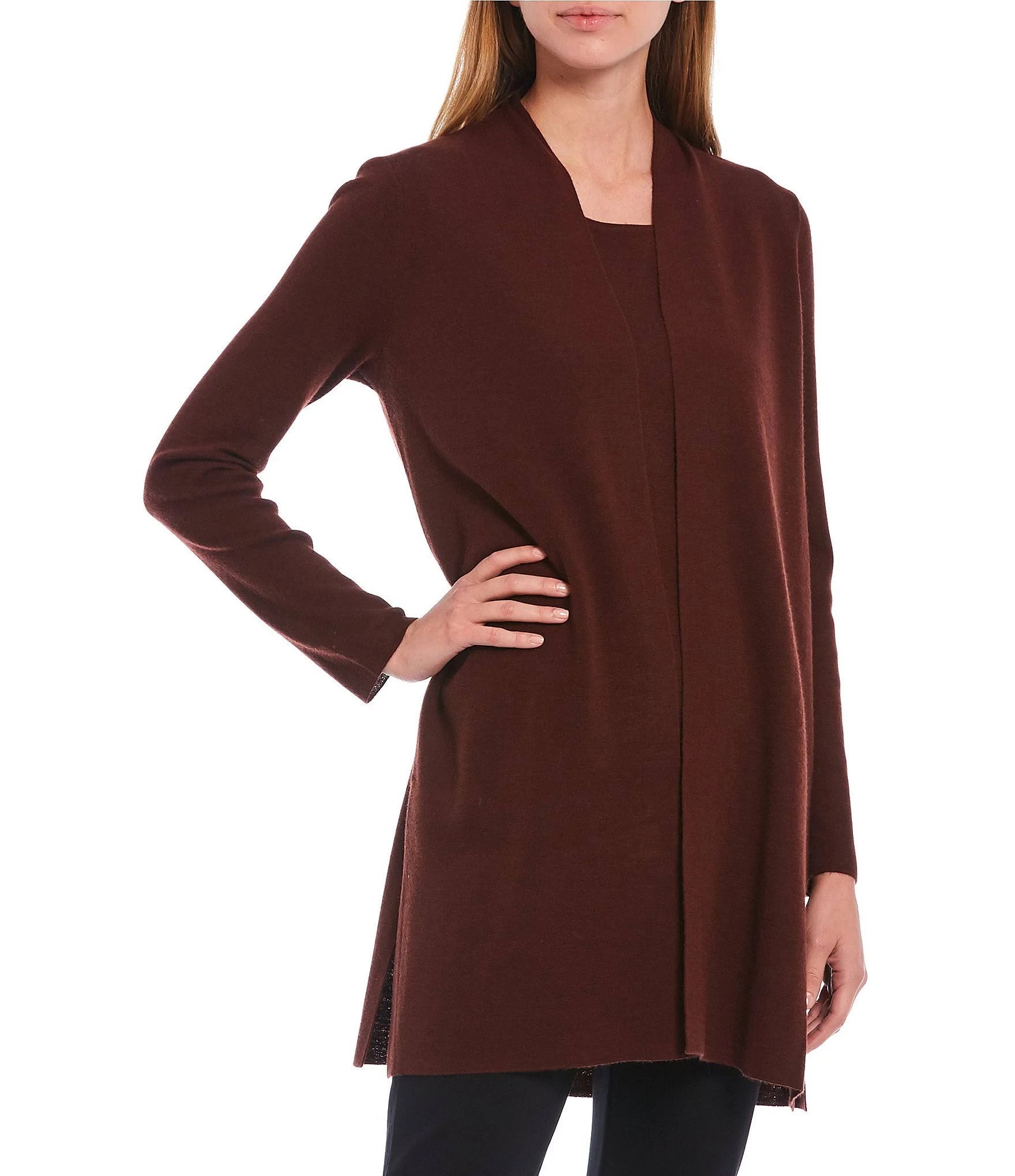 Ultrafine Merino Wool Straight Cardigan F28623