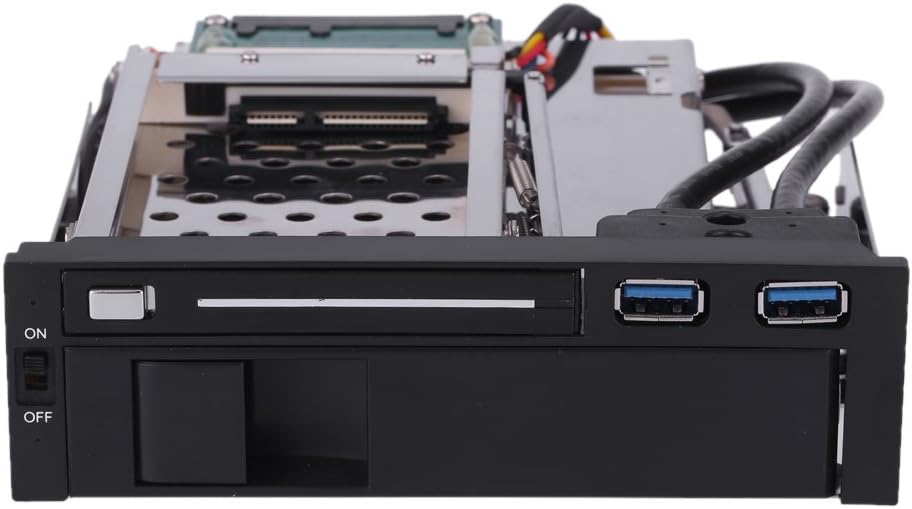 Dual Bay 3.5 + 2.5 Inch SATA III Hard Drive SSD Tray Caddy Internal Mobile Rack Enclosure Docking Station with USB 3.0 Port Hot Swap Pack of 2 O74128