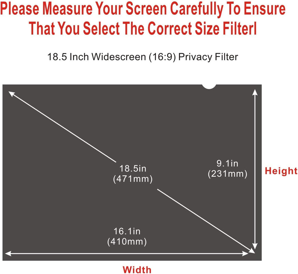 18.5-inch Widescreen Privacy Screen Filter, Pack of 2 S881688