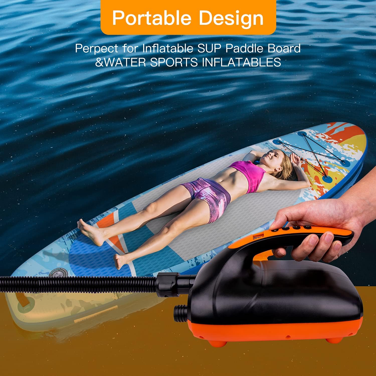 20PSI High Pressure Electric Air Pump for Inflatable Stand Up Paddle Boards Z493