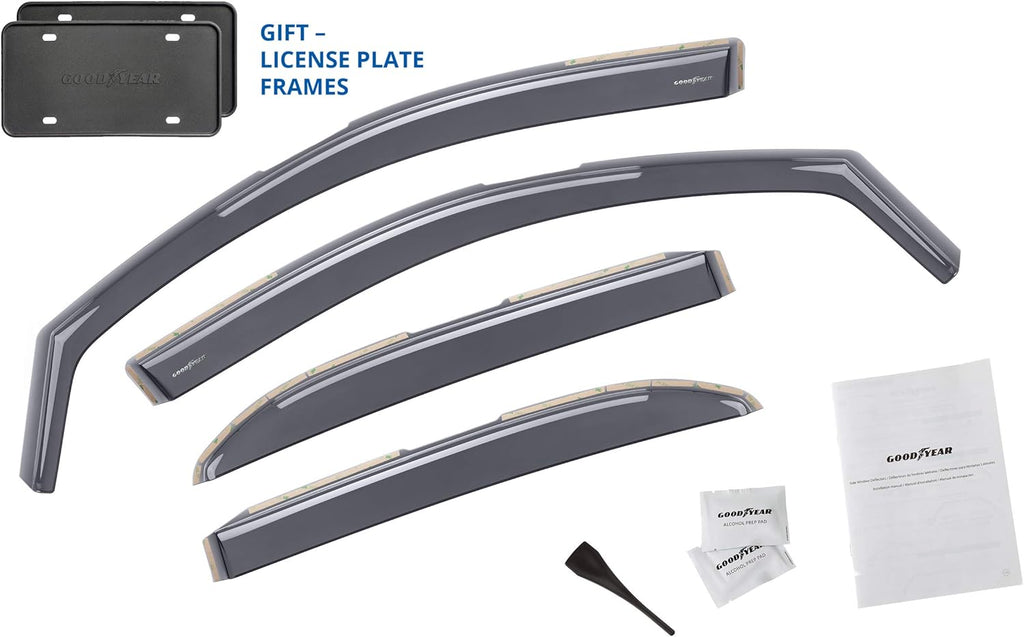 4 pcs Shatterproof in-Channel Window Deflectors for Chevrolet Equinox 2010-2017 L674