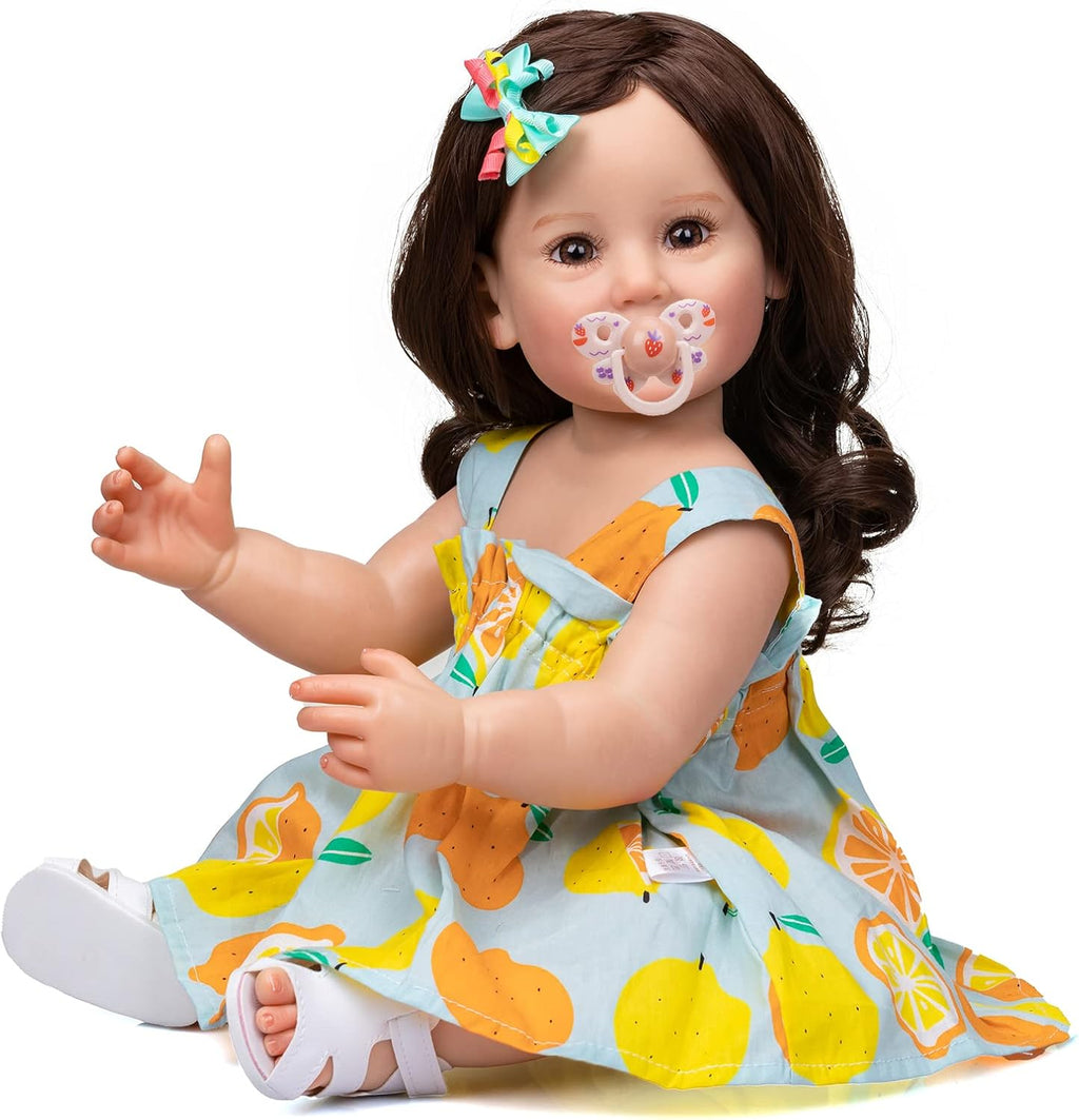 22 inch Full Body Silicone Reborn Baby Doll Girl V113871