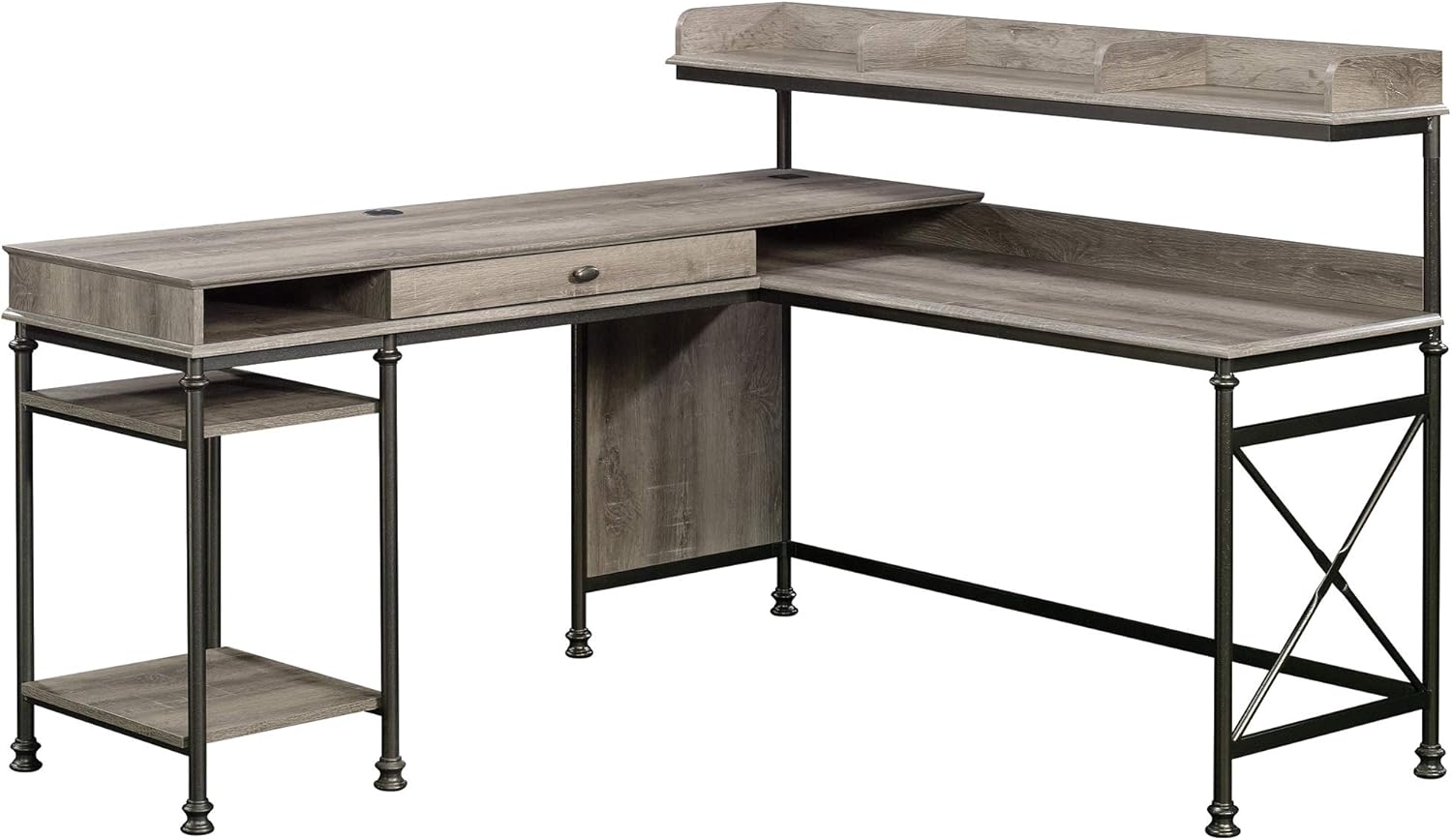 Coastal Oak L-Shaped Desk U24160