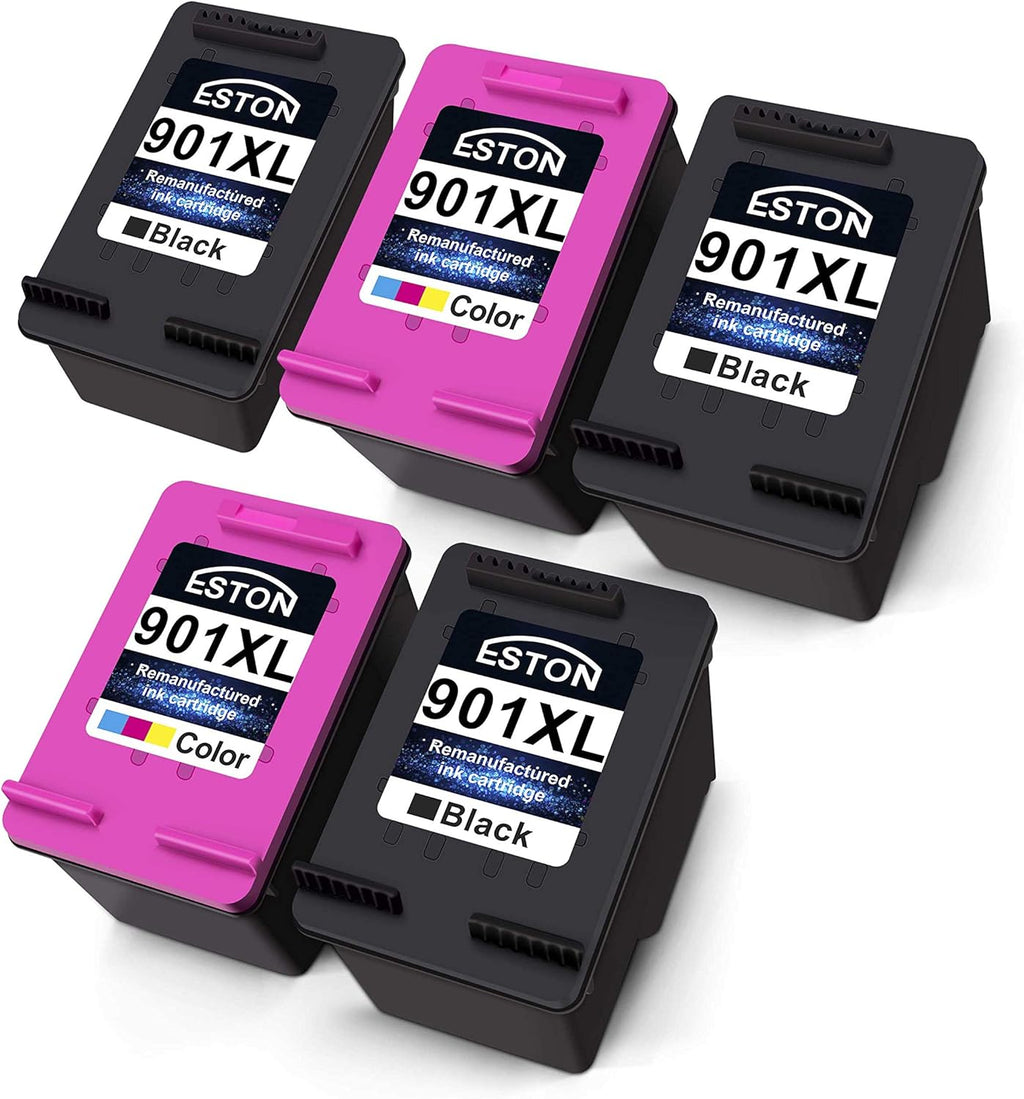 Remanufactured Ink Cartridges Black & Color 5Pack (3Black,2Color) B820