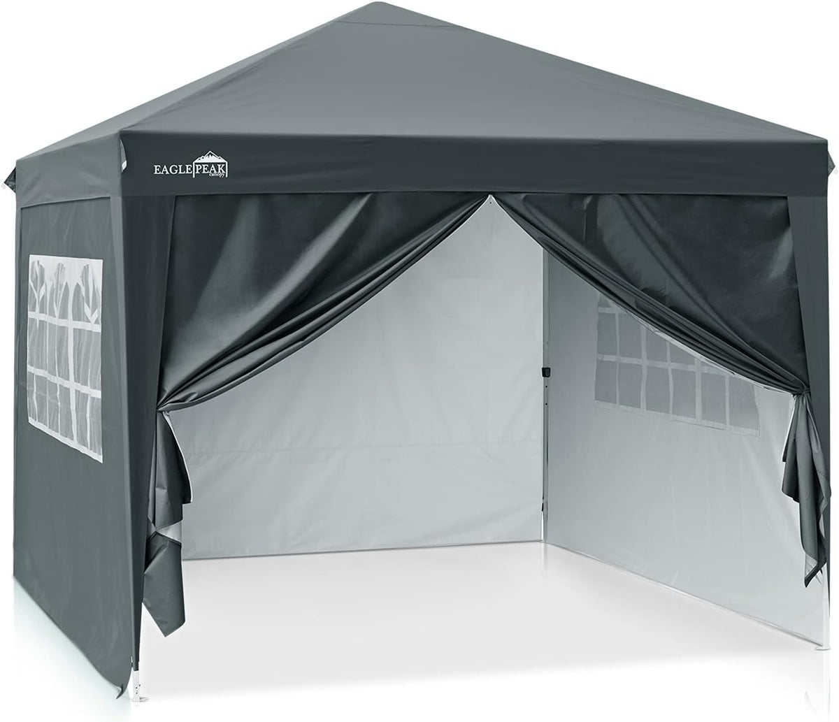 10' x10' Pop Up Canopy Tent with 4 Side Walls (Green) N712890