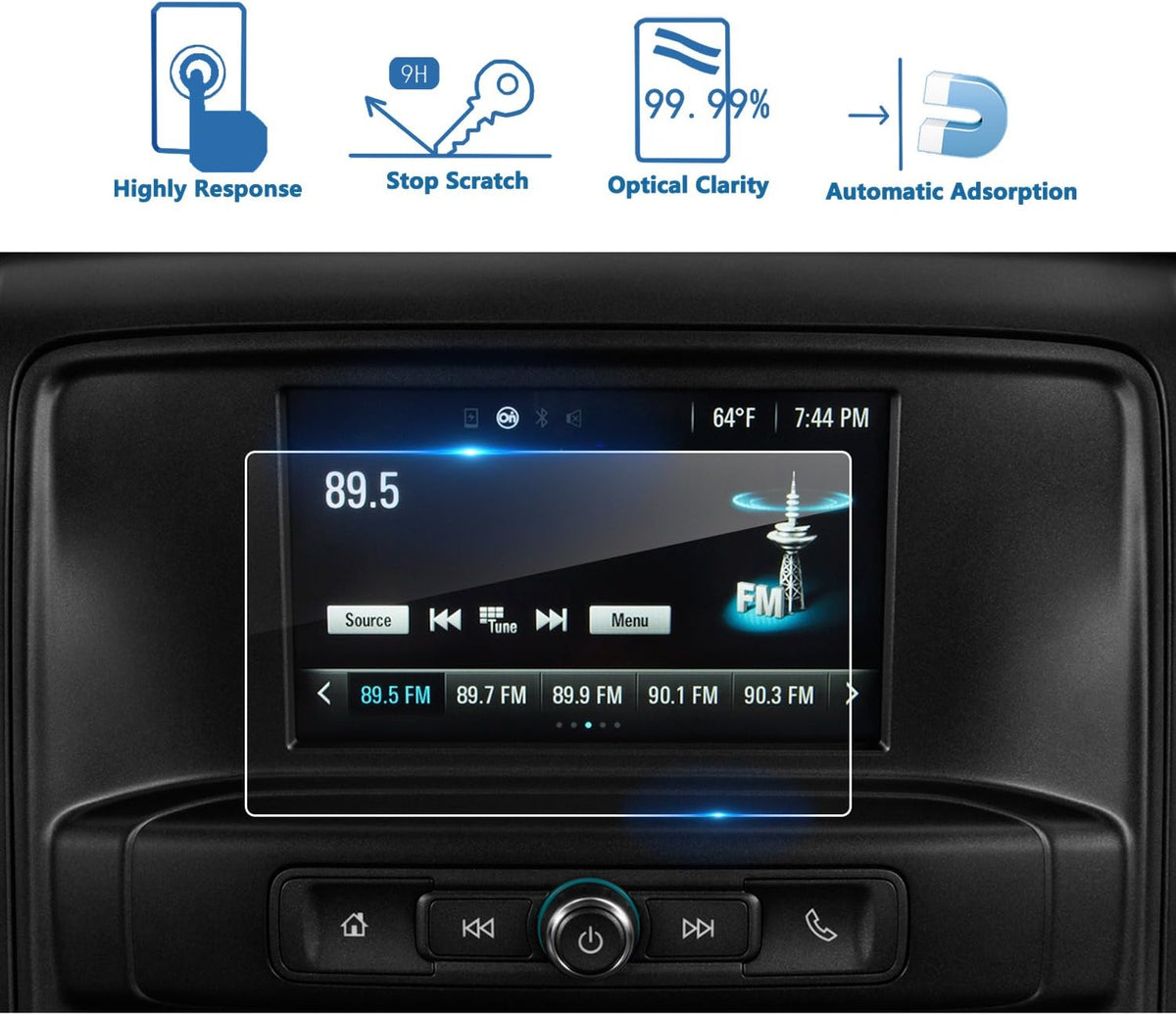 8 Inch Tempered Glass Screen Protector for Silverado MyLink Navigation B108709
