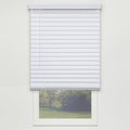 White Cordless PVC Faux Wood Blind 59 in. W x 72 in. L W3029