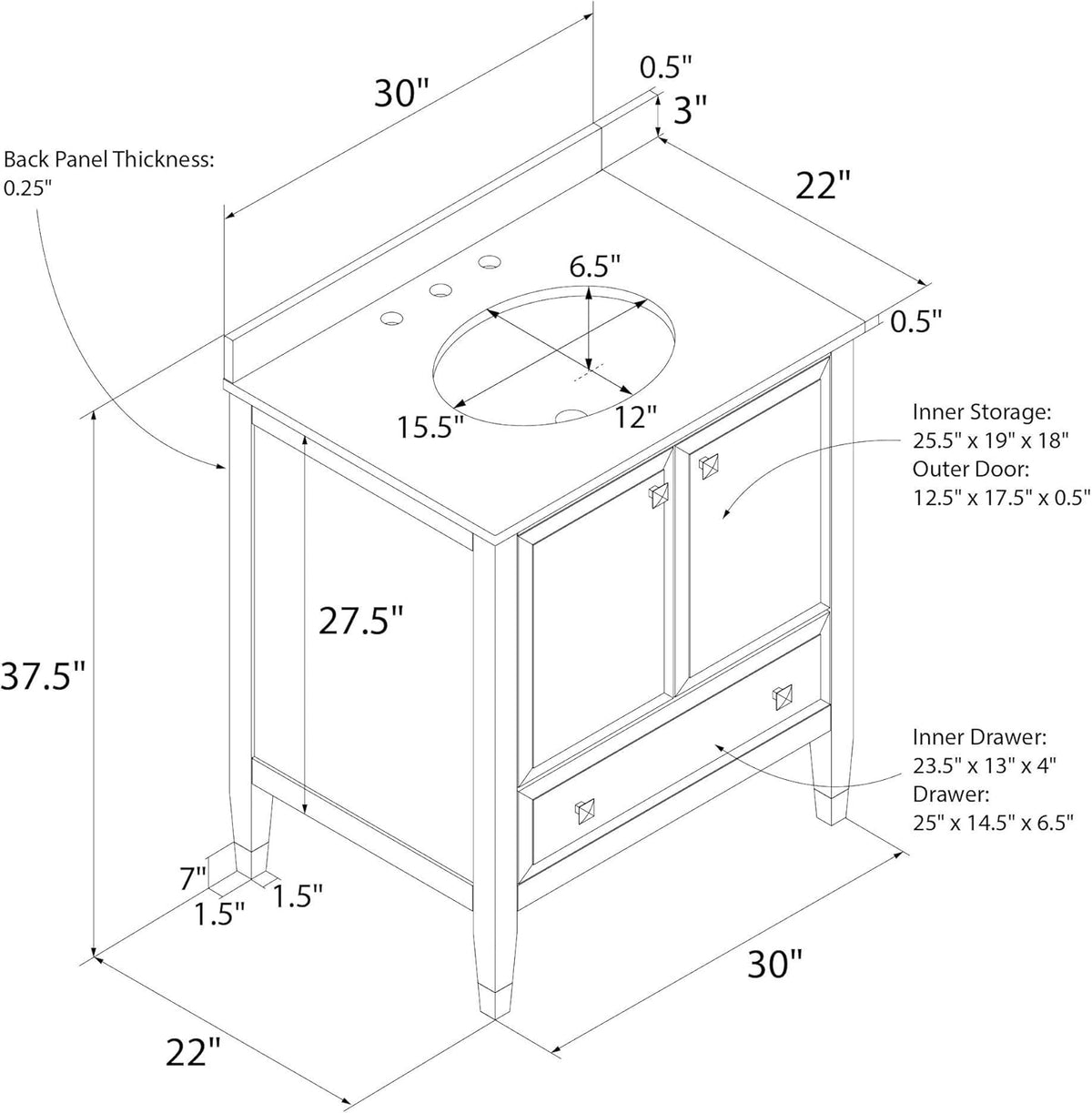 Gray Bathroom Vanity with Sink F72184