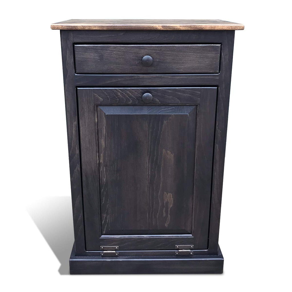 Mocha Wooden Pull Out Trash Can Cabinet H20732