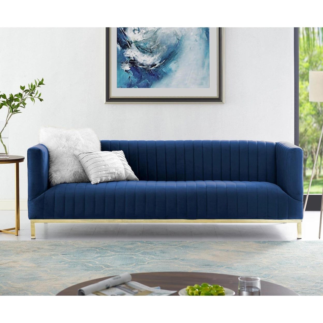 Velvet Tuxedo Sofa L692993