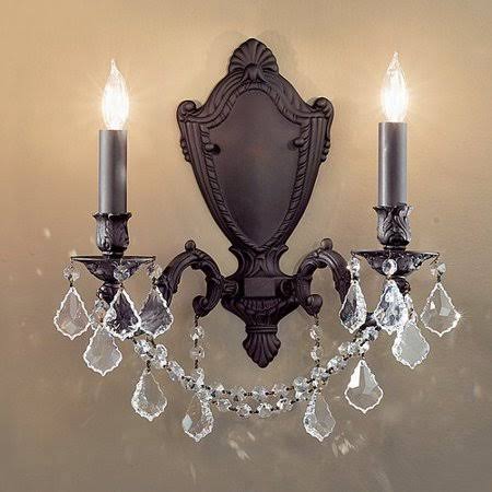 French Gold 2-Light Candle Wall Light A58263