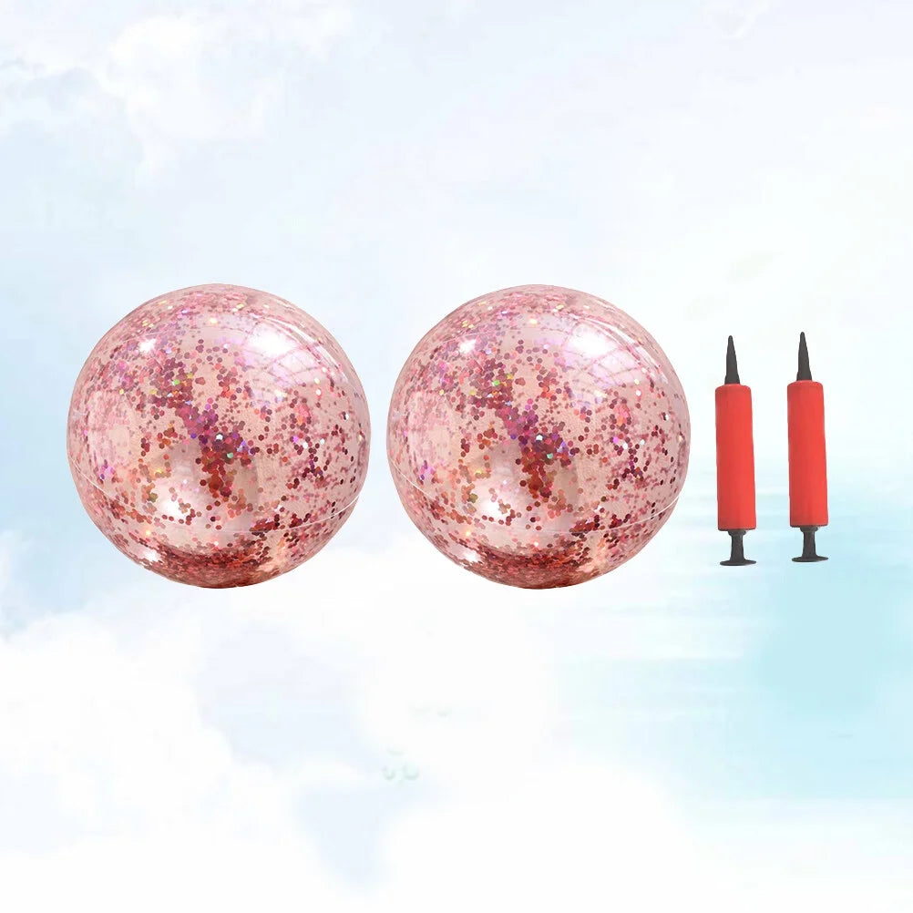 4 Pcs 40CM/60CM Glitter Ball and Pump Set J259