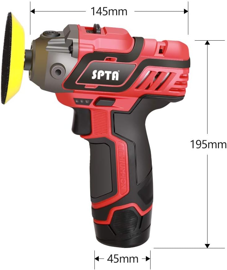 12V Cordless Car Polisher Tool Set with 1500mAh Li-ion Battery and Polishing Pads S122577
