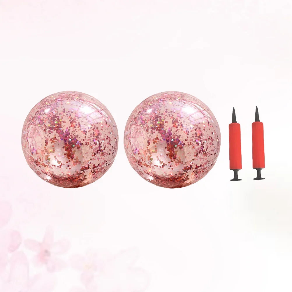 4 Pcs 40CM/60CM Glitter Ball and Pump Set J259