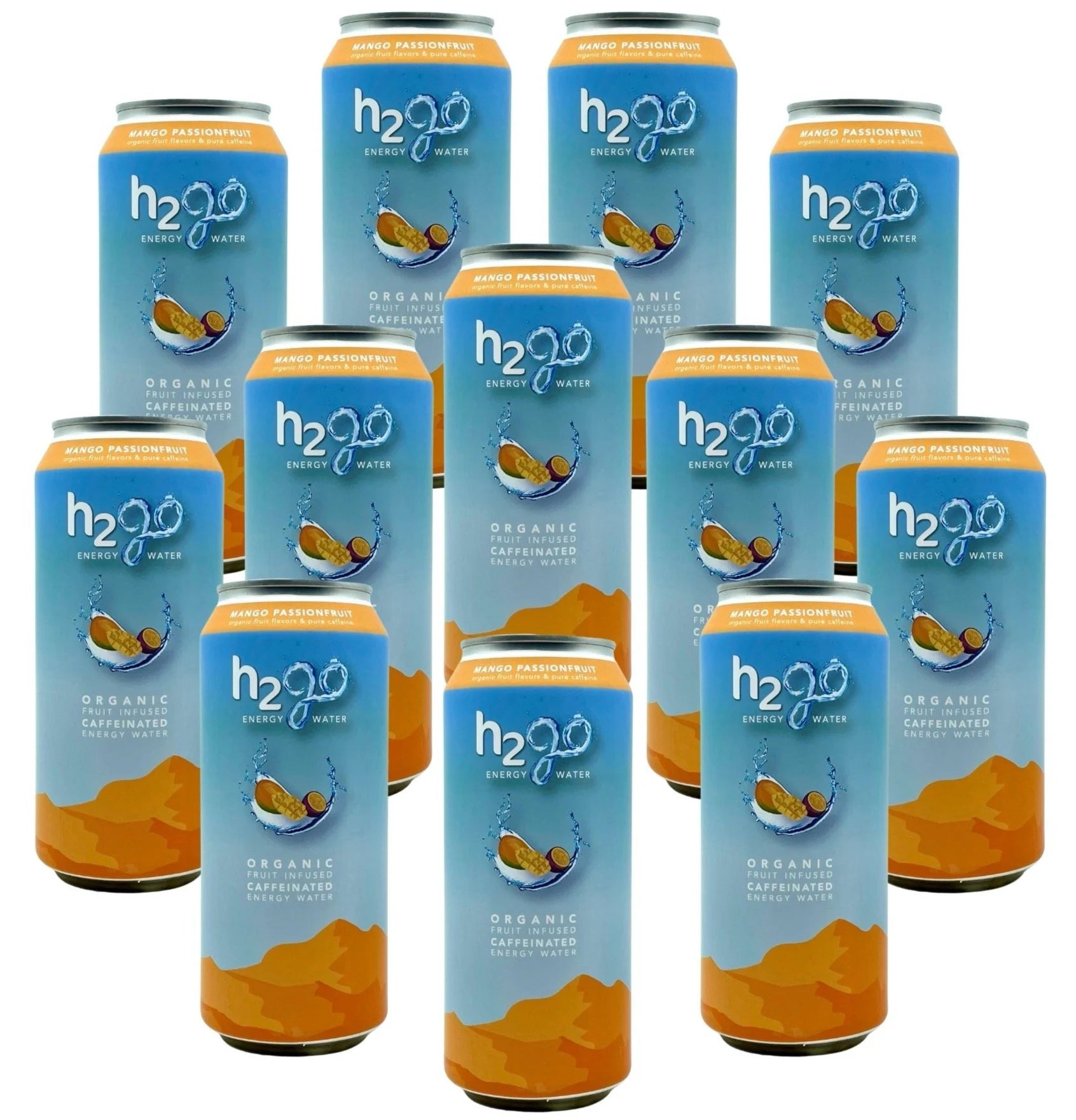 Mango Passionfruit Caffeinated Energy Water, Pack of 12, Zero Sugar S822129