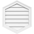 20x22W x 24x22H Vertical Peaked Surface Mount PVC Gable Vent K3423