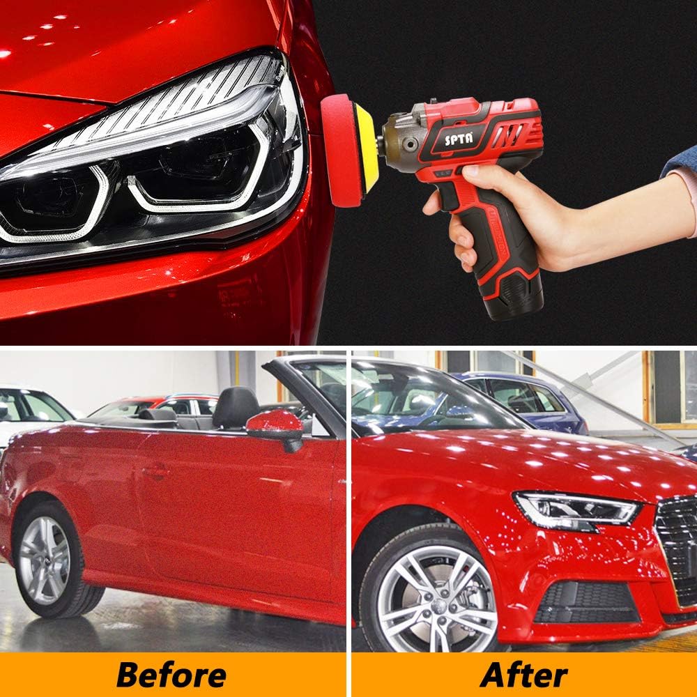12V Cordless Car Polisher Tool Set with 1500mAh Li-ion Battery and Polishing Pads S122577