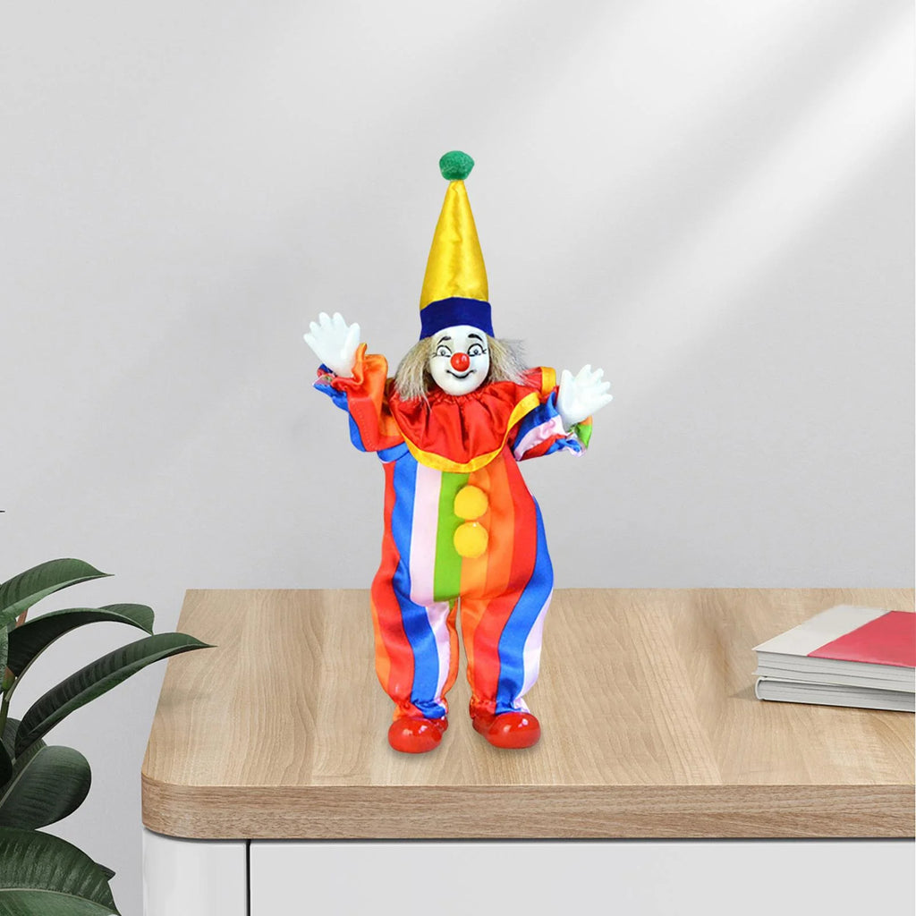 Porcelain Clown Doll with Movable Joints V4975