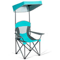 Turquoise Steel Camping Canopy Chair T9085