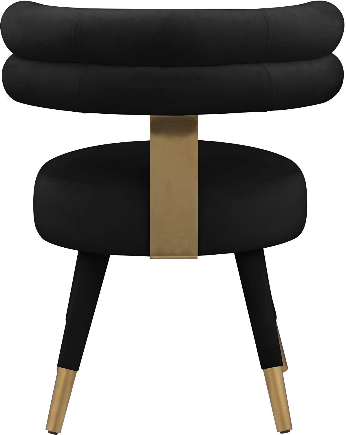 Black Velvet Dining Chair (Set of 2) J351088