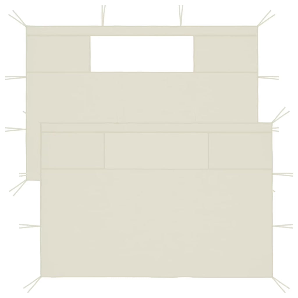 2 Piece Gazebo Sidewalls with Windows Canopy Wall X358