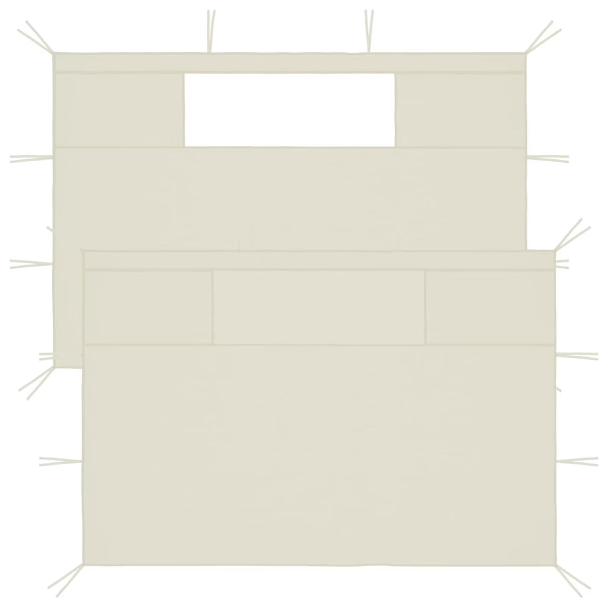 2 Piece Gazebo Sidewalls with Windows Canopy Wall X358
