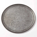 14x22 Round Serving Tray Galvanized Onyx Q9096