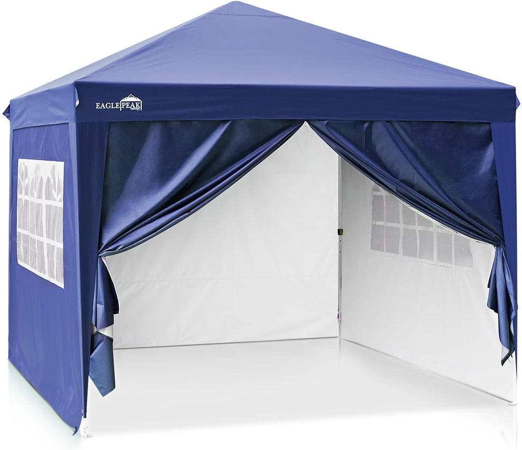 10' x10' Pop Up Canopy Tent with 4 Side Walls (Green) N712890