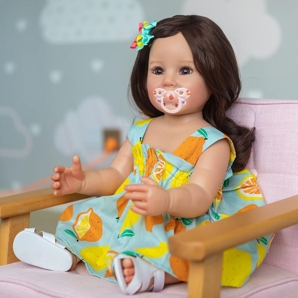 22 inch Full Body Silicone Reborn Baby Doll Girl V113871