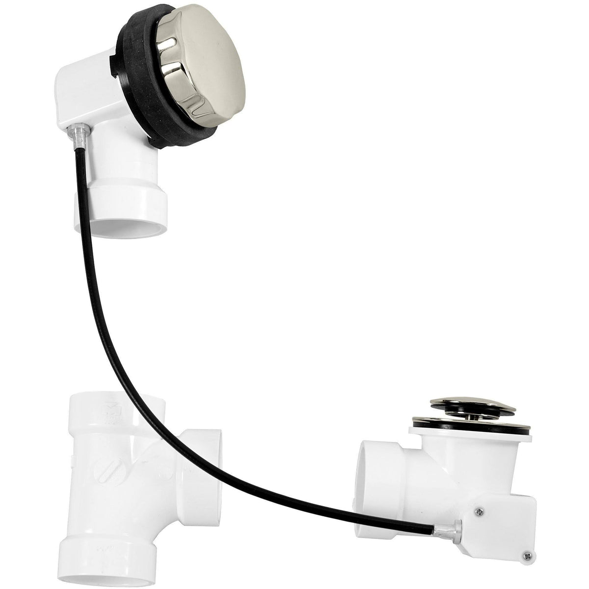 Polished Nickel Cable Drive Bath Waste M9314