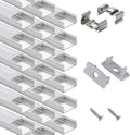 20Pack LED Aluminum Channel with Cover and Mounting Accessories J327