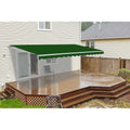 Motorized Retractable Patio Awning, Green K5495