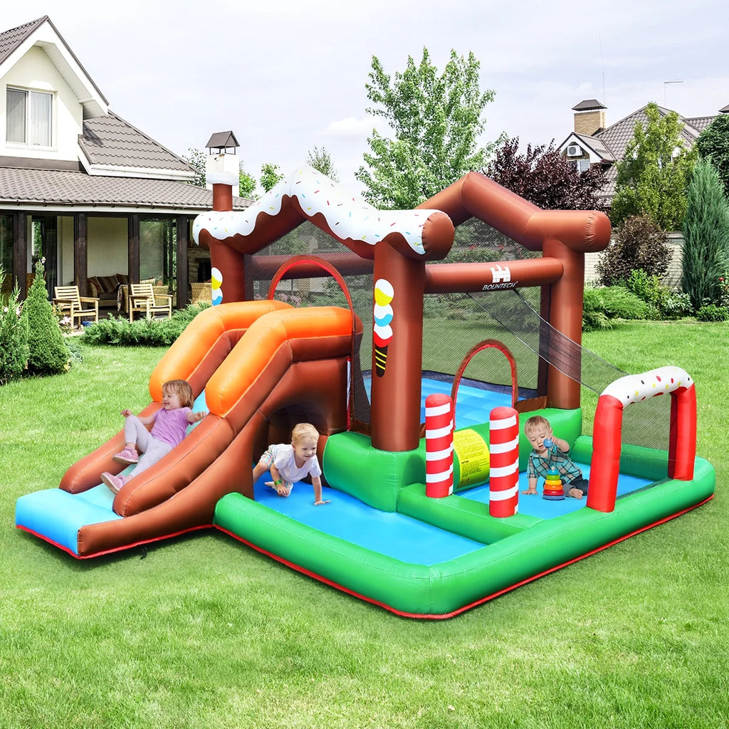 Inflatable Bouncer Snow House with BallPit and Tunnel Z815619