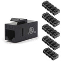 UL Listed 25-Pack RJ45 CAT6 Keystone Coupler Female to Female Insert Coupler, UTP Inline Coupler Blue J131